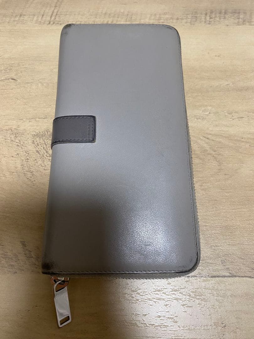 SAINT LAURENT グレー 長財布 YSLロゴ