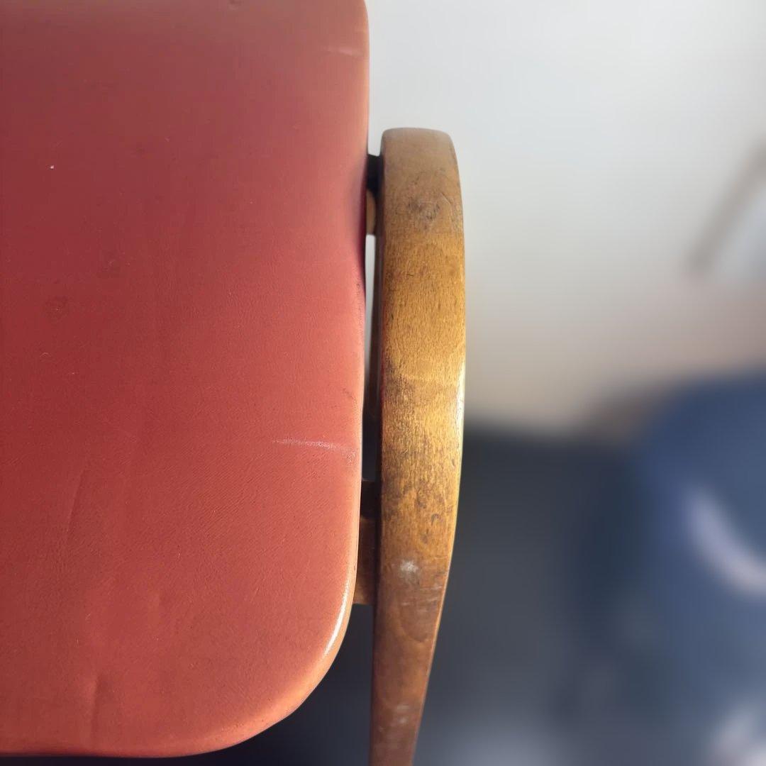 秋田木工 AKITA MOKKO 木製スツール 赤と黒の2脚セット