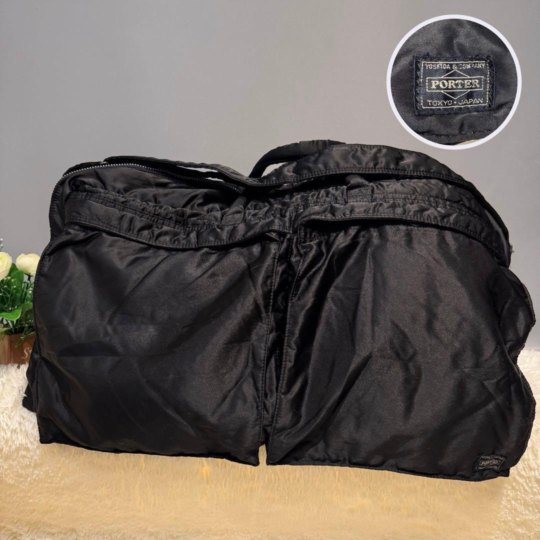 希少【美品】PORTER タンカー 2WAYボストンバッグ L ブラック