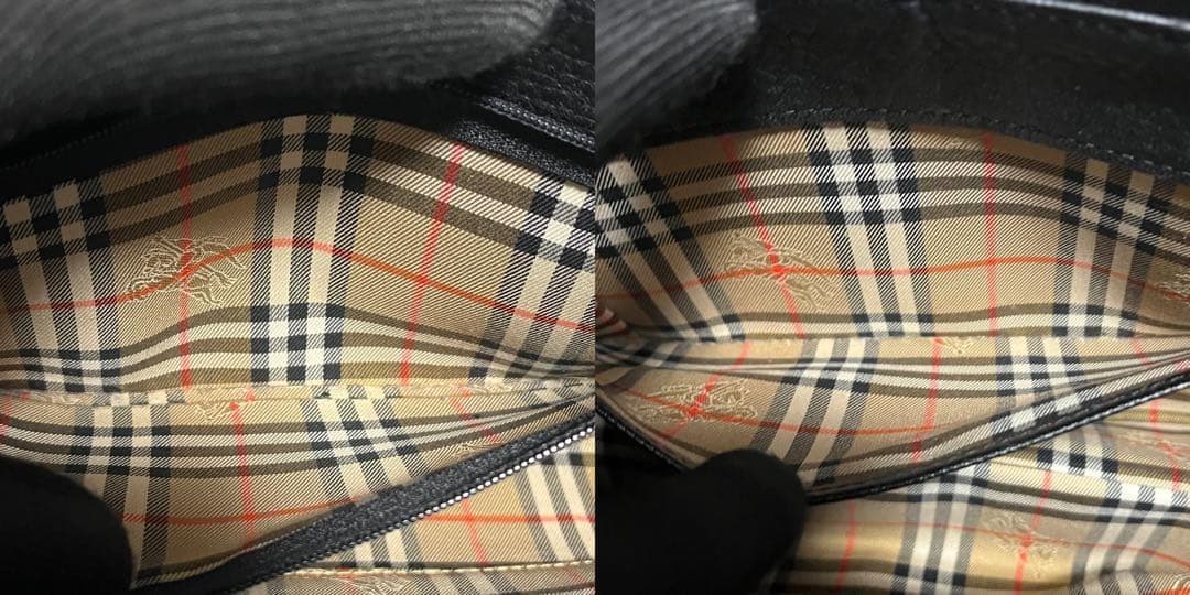 バーバリーズ レザー トートバッグ ハンドバッグ ブラック B69