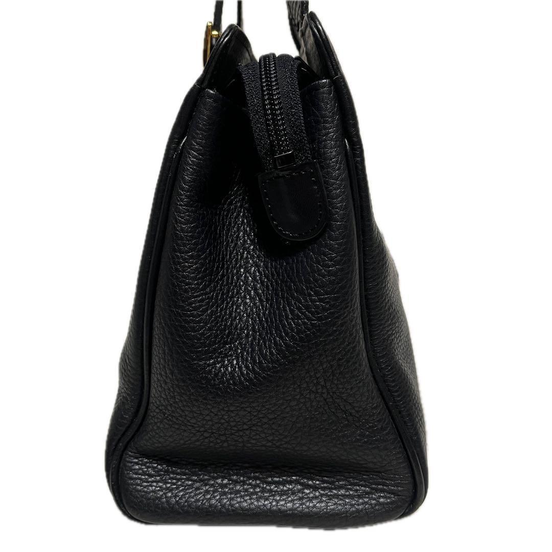 バーバリーズ レザー トートバッグ ハンドバッグ ブラック B69