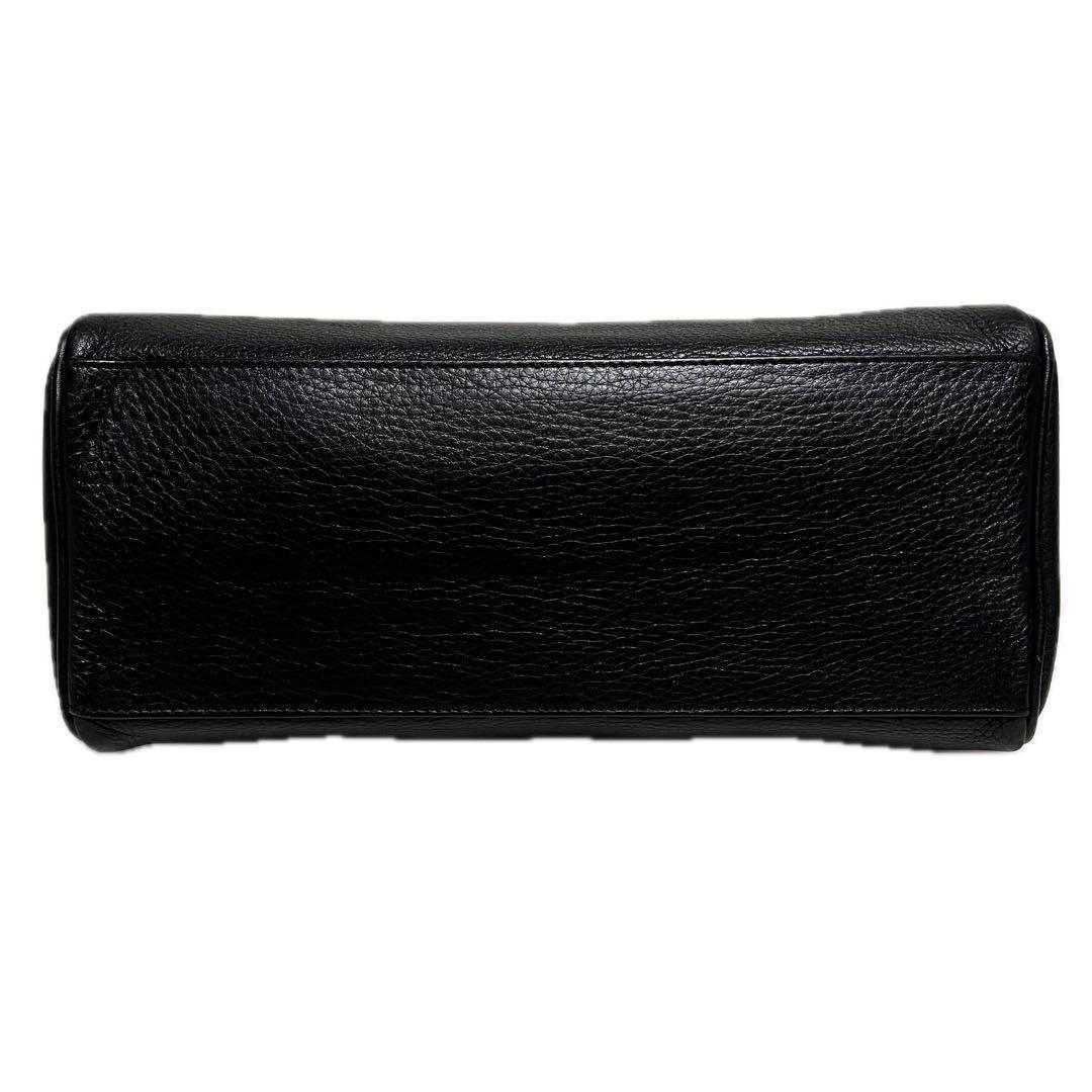 バーバリーズ レザー トートバッグ ハンドバッグ ブラック B69