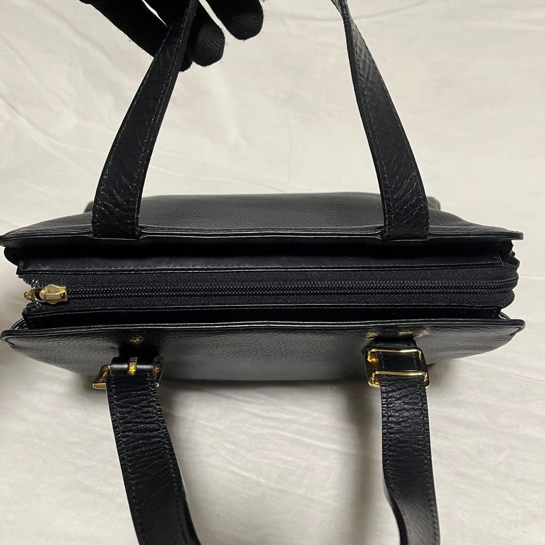 バーバリーズ レザー トートバッグ ハンドバッグ ブラック B69