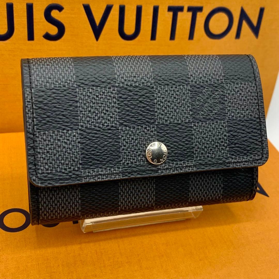 【ほぼ未使用】ルイヴィトン　キーケース　グラフィット　グレー　6連