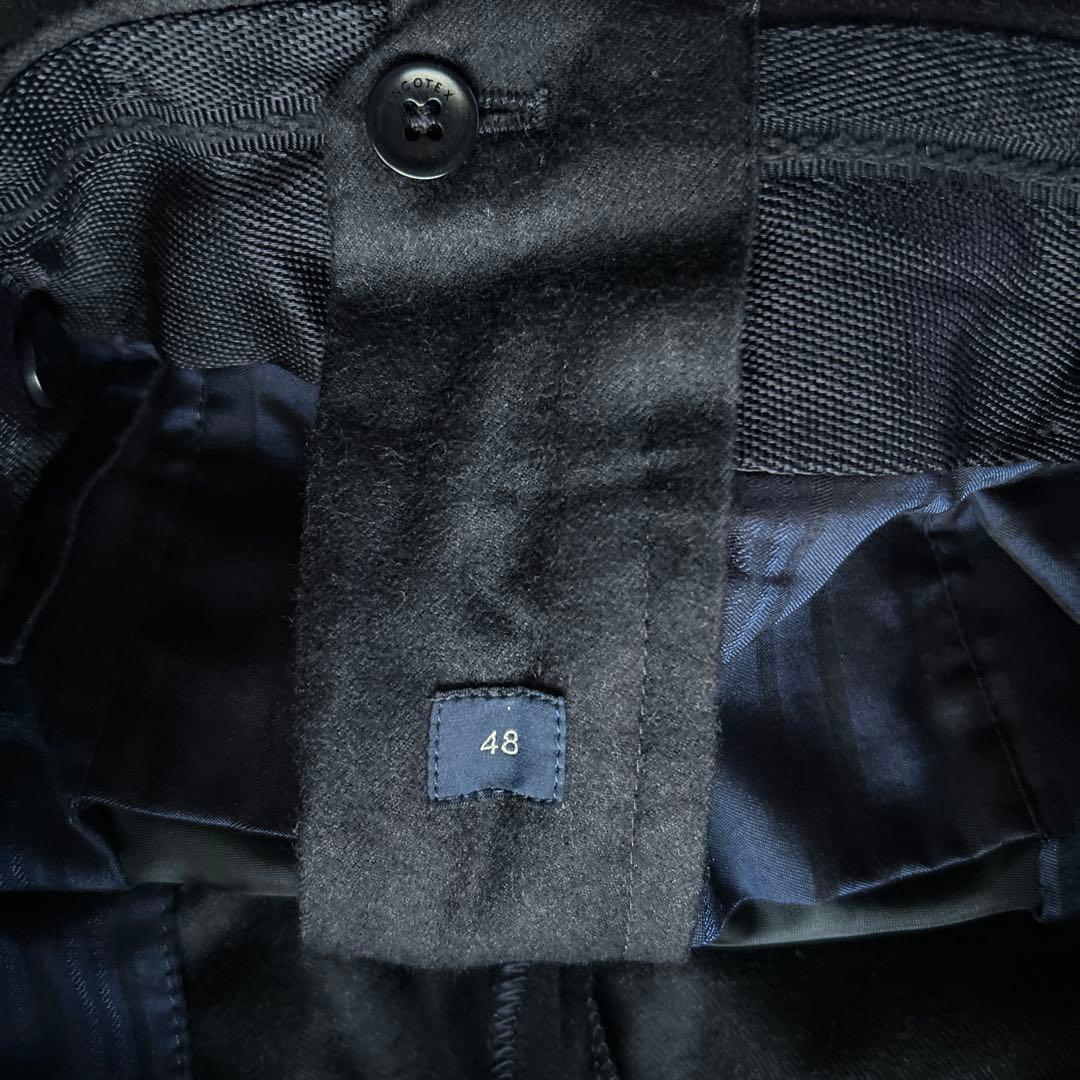 インコテックス（INCOTEX）ノープリーツテーパードウールスラックス 48