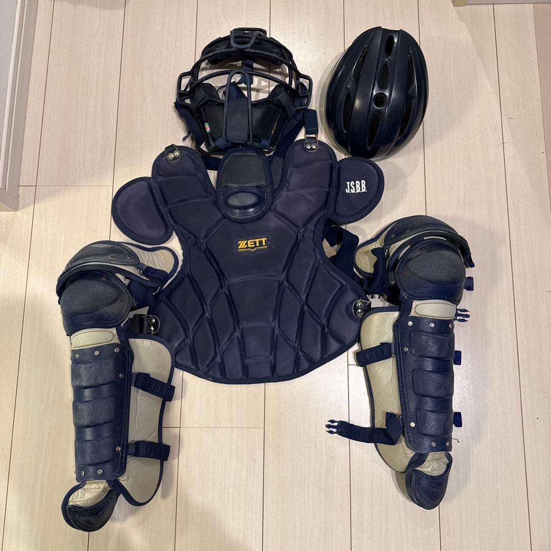 ZETT JSBB キャッチャー用防具セット ネイビー