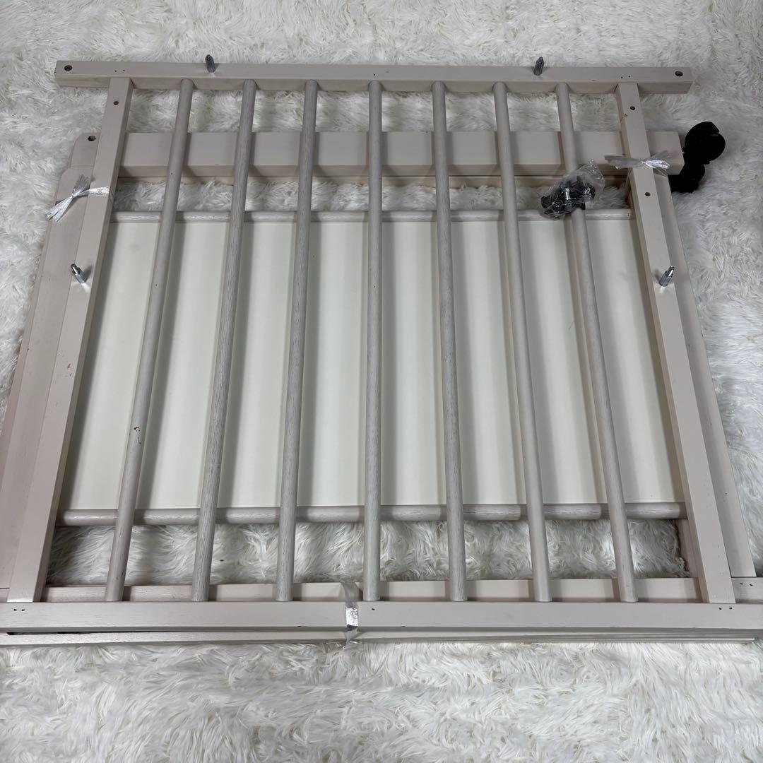 『送料無料』キンタロー　ハイタイプベビーベッド ミニ ポム ヌーベル ホワイト