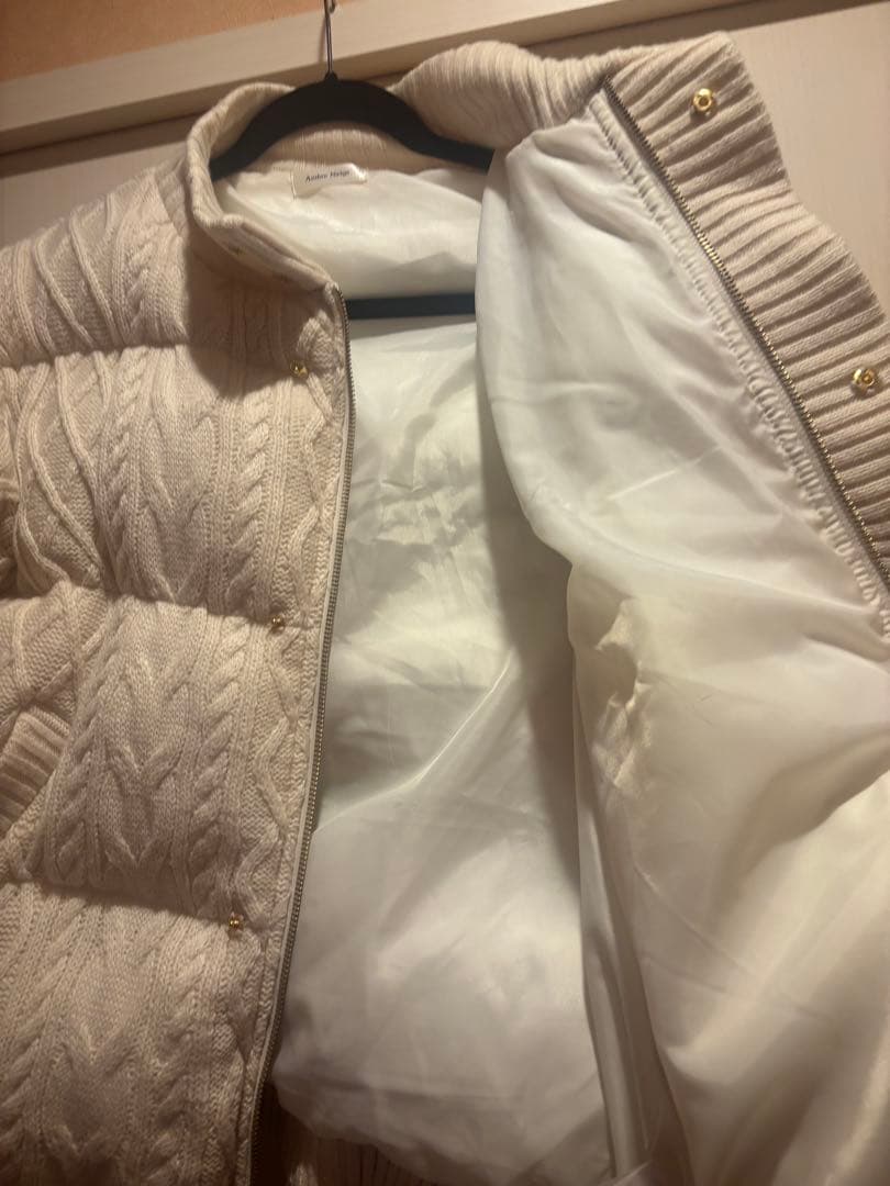 ambre neige ボリュームニットナカワタジャケット