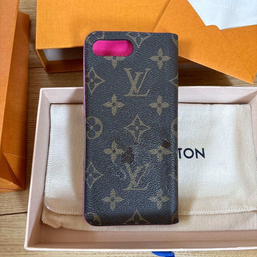 ルイヴィトン　iPhoneケース　スマホケース　フォリオ　ローズ