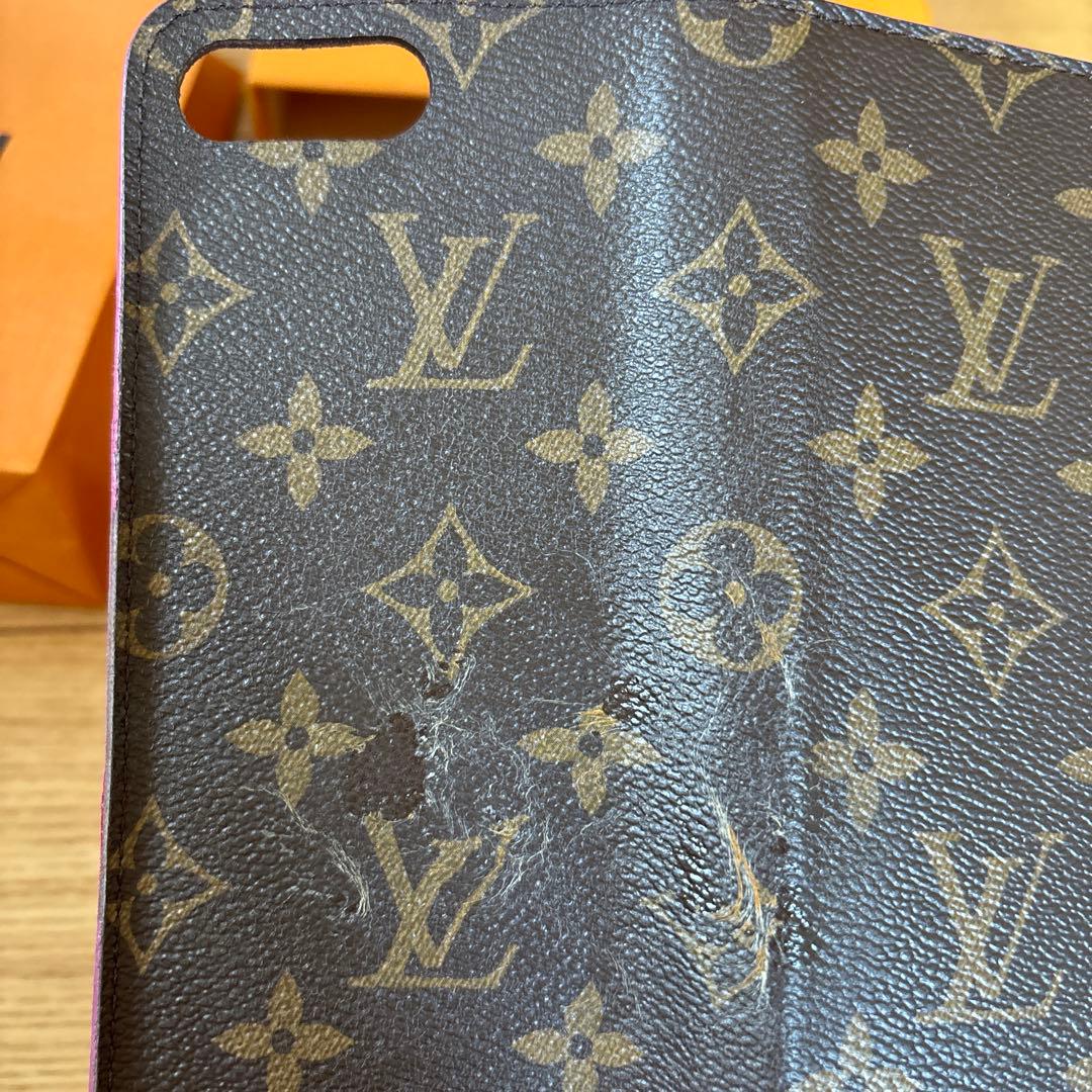 ルイヴィトン　iPhoneケース　スマホケース　フォリオ　ローズ