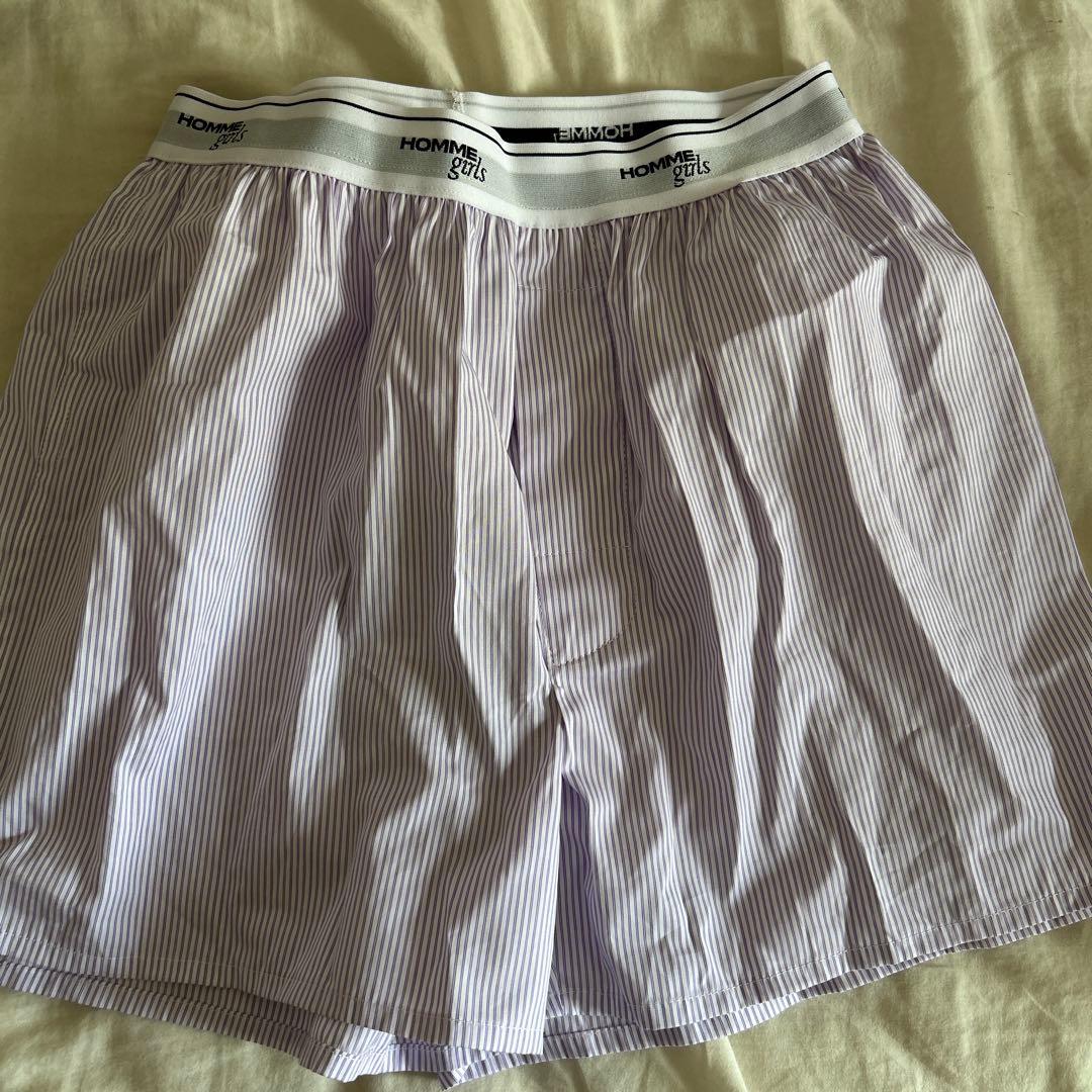 HOMME girls ストライプ ショートパンツ