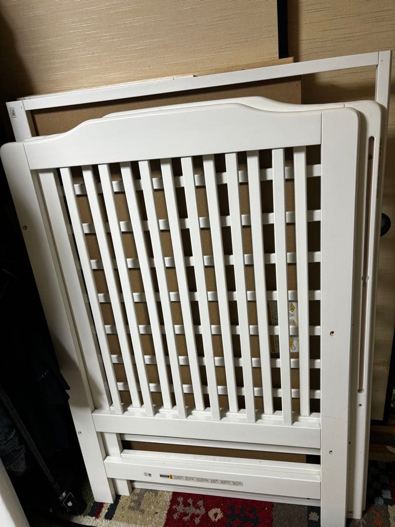 ひかしお　KATOJI ハイシートベビーベッド ホワイト 02021