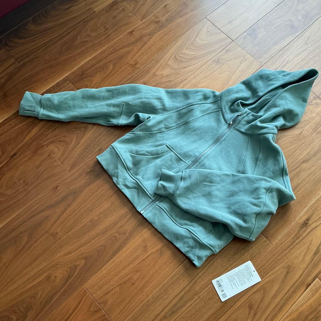 lululemom Scuba オーバーサイズ フルジップフーディ　緑　XS