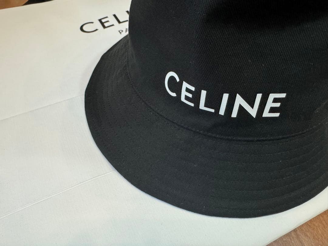 値下げ✨【CELINE】✨バケットハット黒メンズS美品