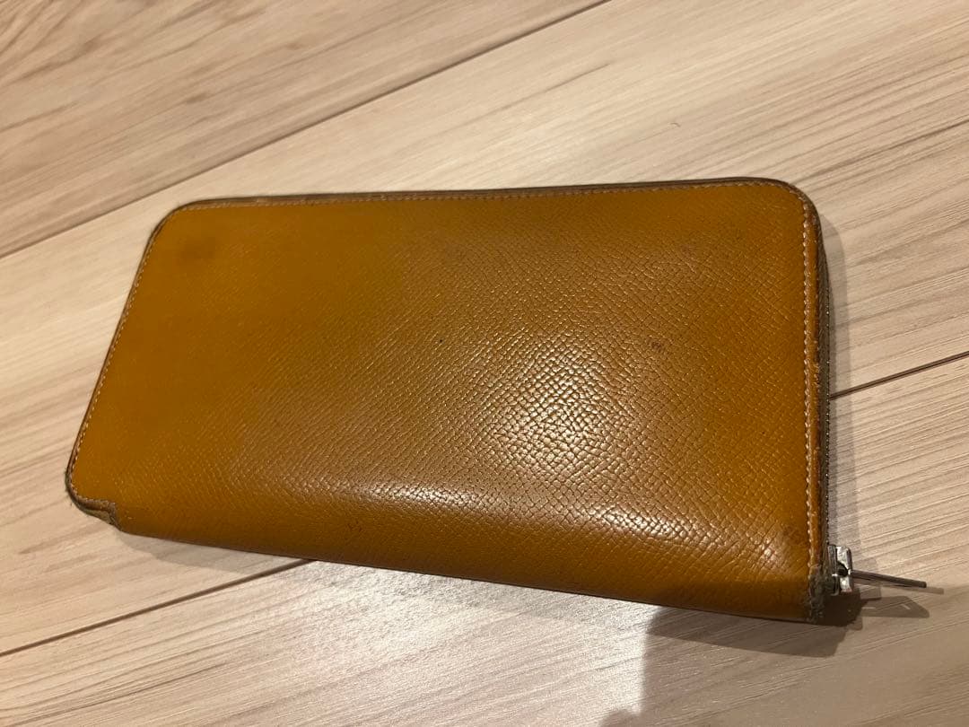 HERMES アザップ シルクイン ゴールド ラウンドファスナー長財布