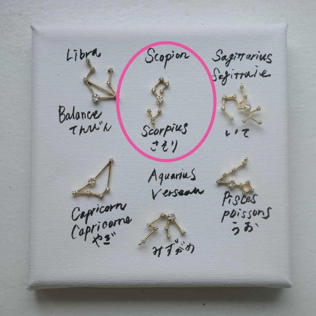 【未使用】rippmonster ピアス 星降る夜 bonne nuit 蠍座