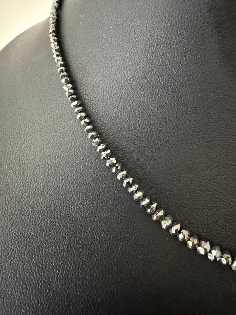 限界特価価格美品❣️k18WGブラックダイア30ct upネックレスミニ鑑別付き