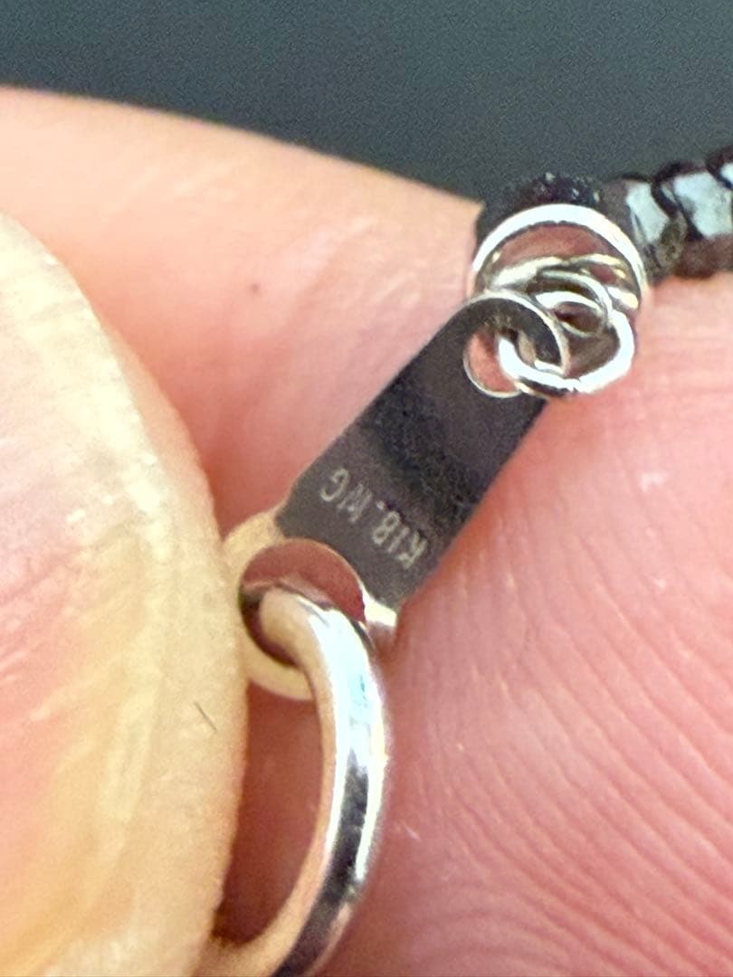 限界特価価格美品❣️k18WGブラックダイア30ct upネックレスミニ鑑別付き