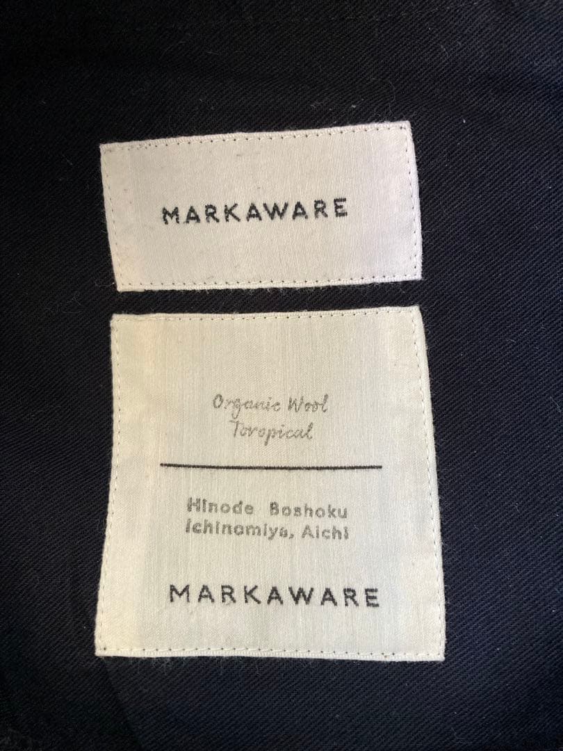 MARKAWARE オーガニックウールトロピカル ペグトップトラウザーズ