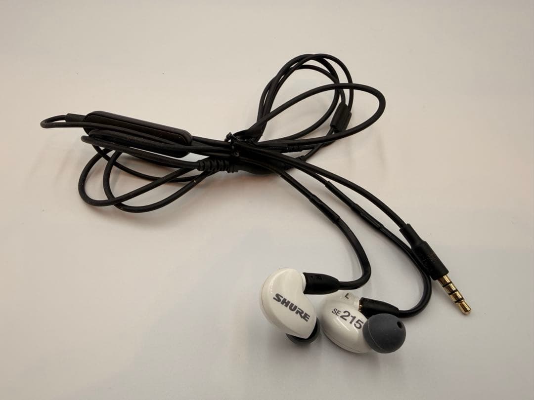【動作確認済】SHURE SE215 高遮音性イヤホン ホワイト 有線B