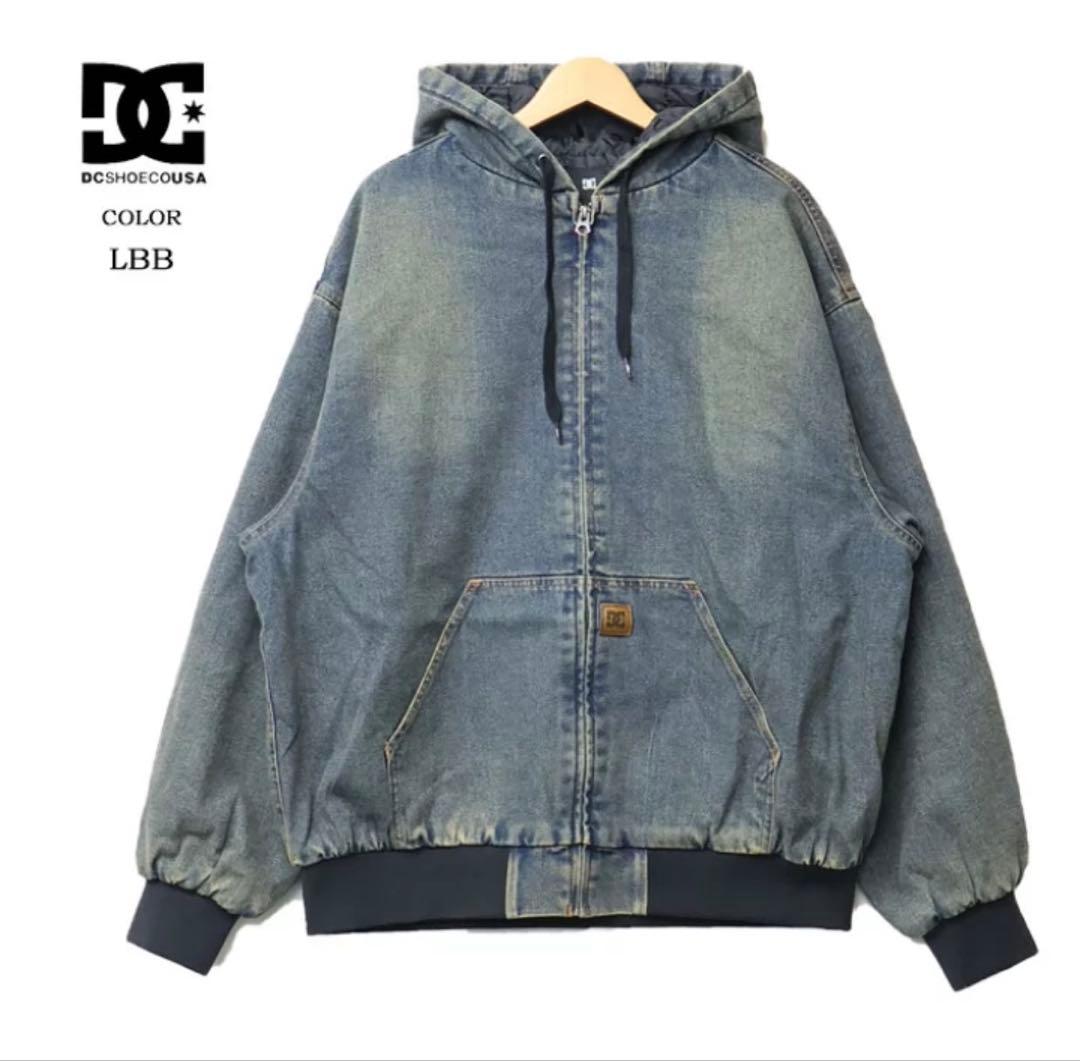 デニムジャケット フード付き ジップアップ