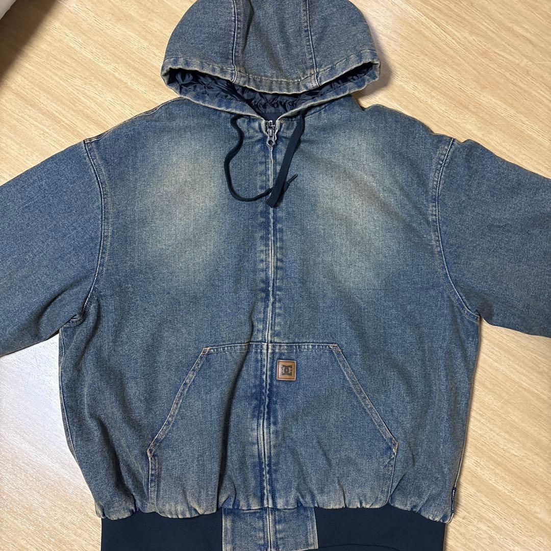デニムジャケット フード付き ジップアップ