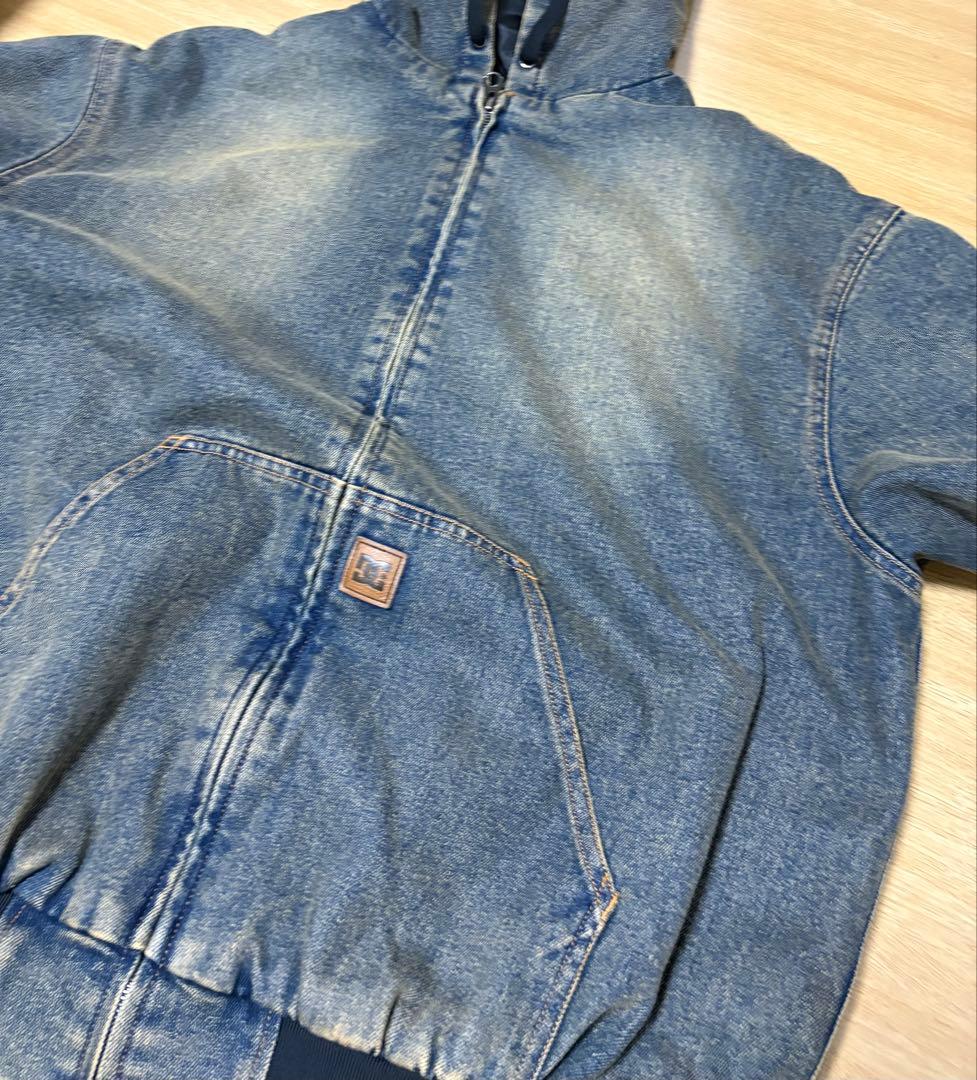 デニムジャケット フード付き ジップアップ