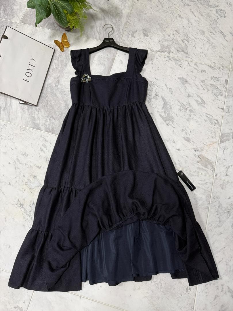 未使用★掲載商品★FOXEYフォクシー トリアセテート ロゴファスナー希少42