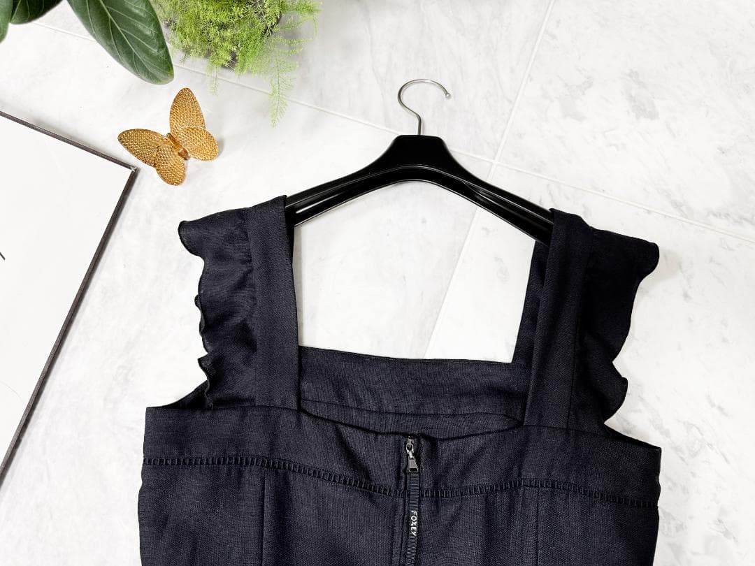 未使用★掲載商品★FOXEYフォクシー トリアセテート ロゴファスナー希少42