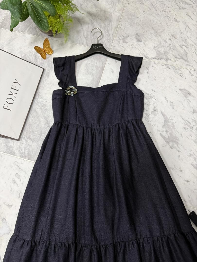 未使用★掲載商品★FOXEYフォクシー トリアセテート ロゴファスナー希少42