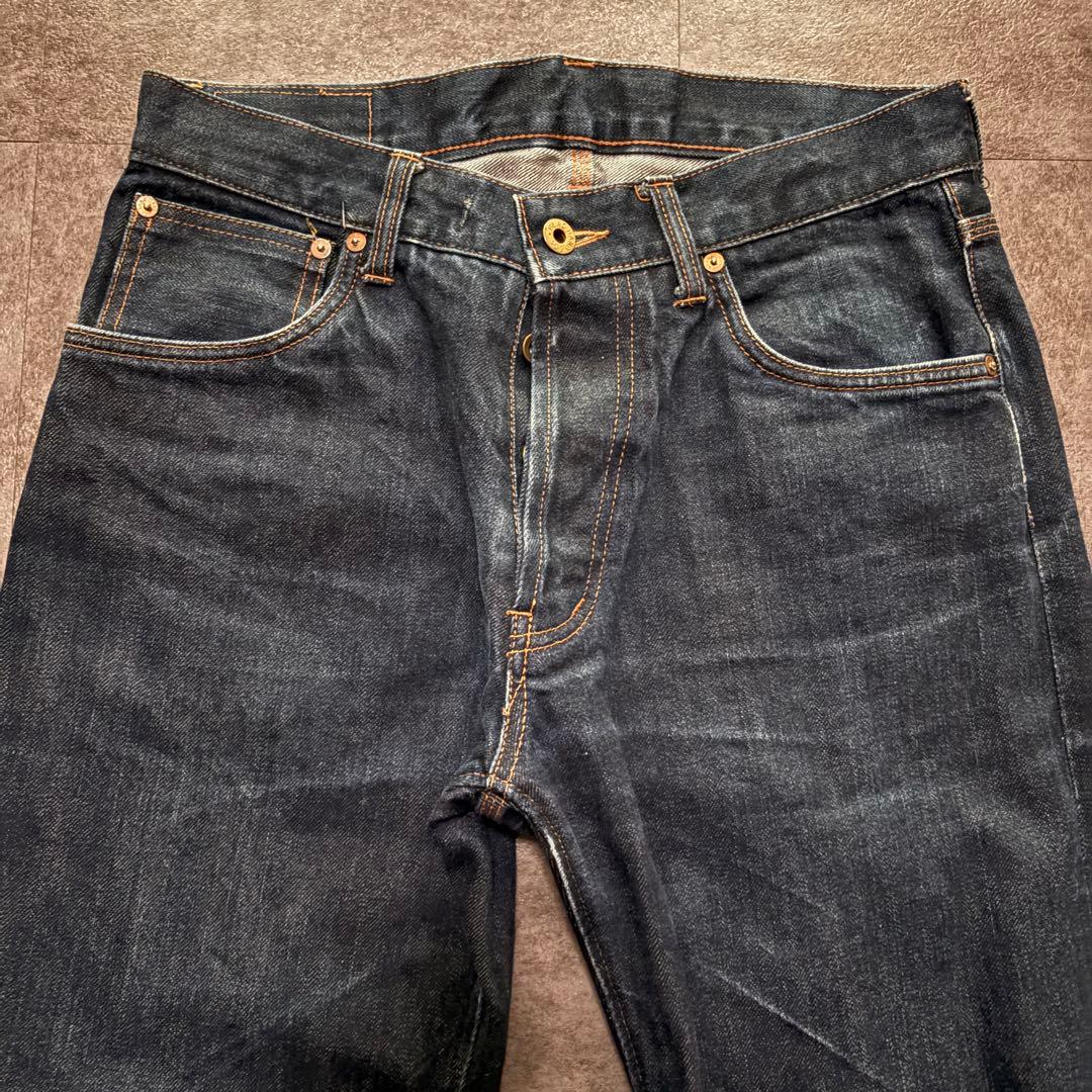 激レア グラッドハンド ストレートデニム 濃紺 ヒゲ 日本製 赤耳 y2k 30