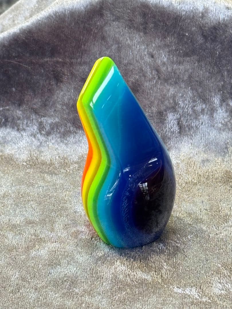 三線バチ　ド派手レインボー