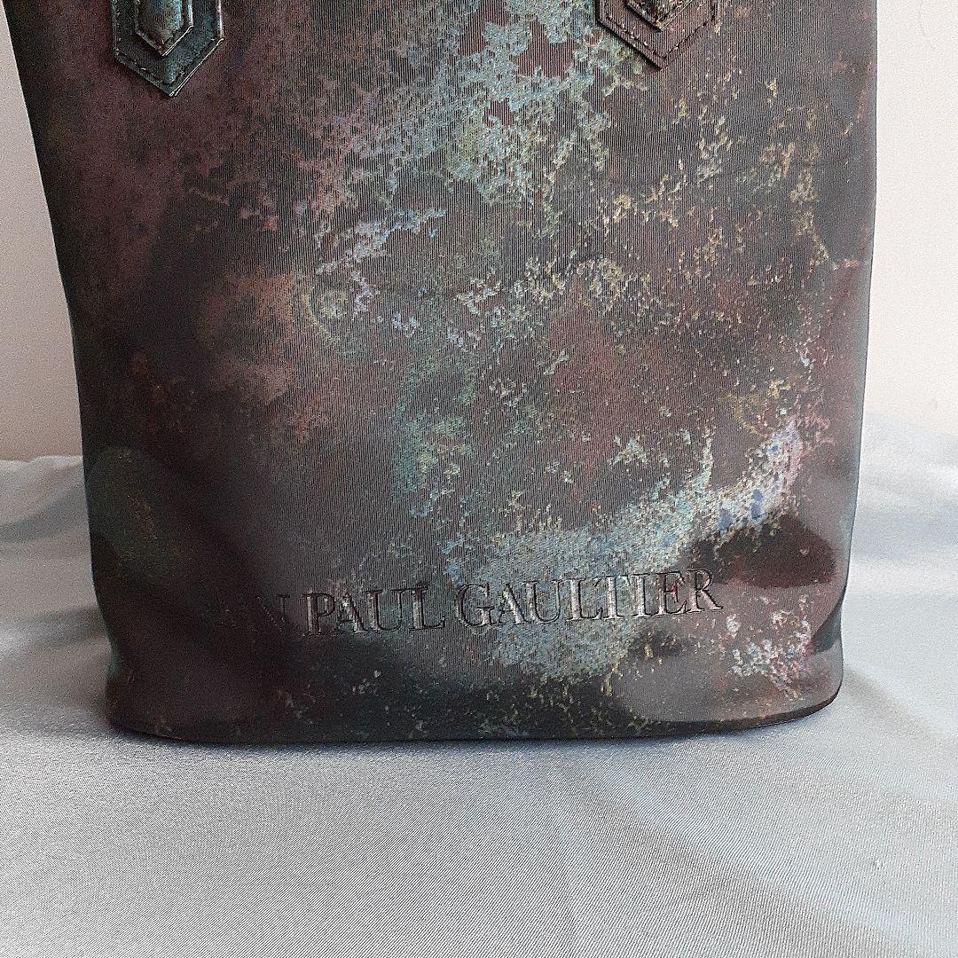 【極美品】ジャンポールゴルチェ　Vサイバー トートバッグ　玉虫色 ハンドバック