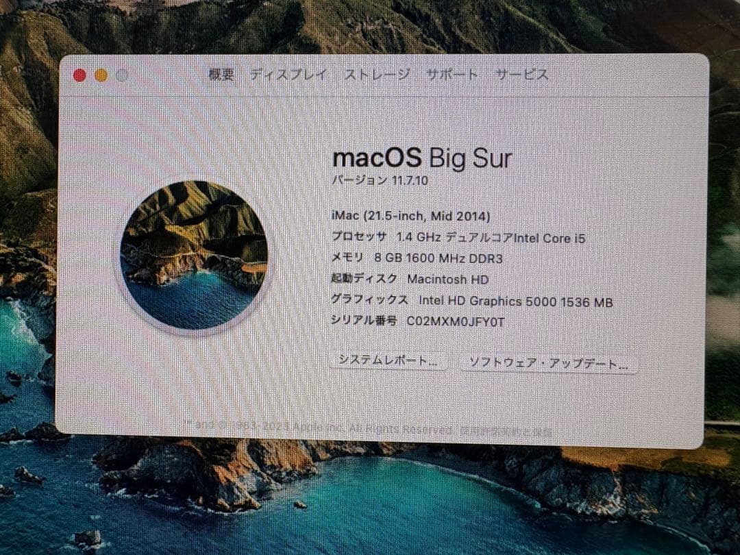 Apple iMac 21.5インチ (2014) 純正キーボード &マウス