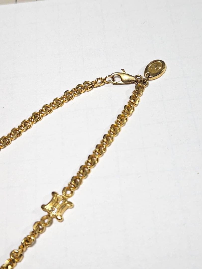 CELINE　セリーヌ　マカダム　ラインストーン　トリオンオフGP　ネックレス