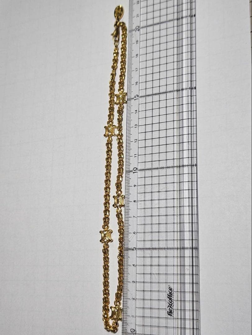 CELINE　セリーヌ　マカダム　ラインストーン　トリオンオフGP　ネックレス