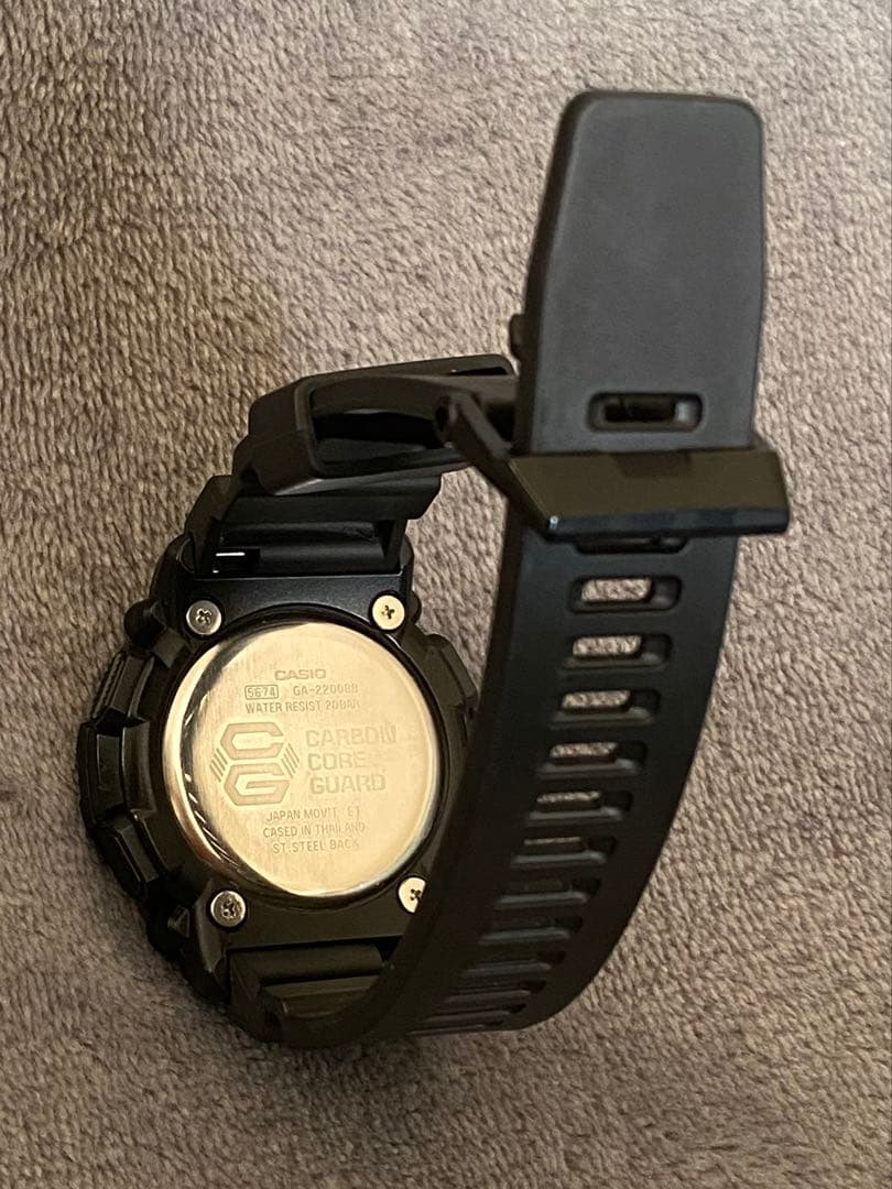 CASIO G-SHOCK GA-2200BB-1AJF 電池新品交換済み