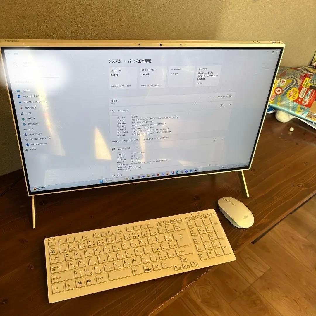 富士通 一体型デスクトップパソコン FMV WF3F17D office付き