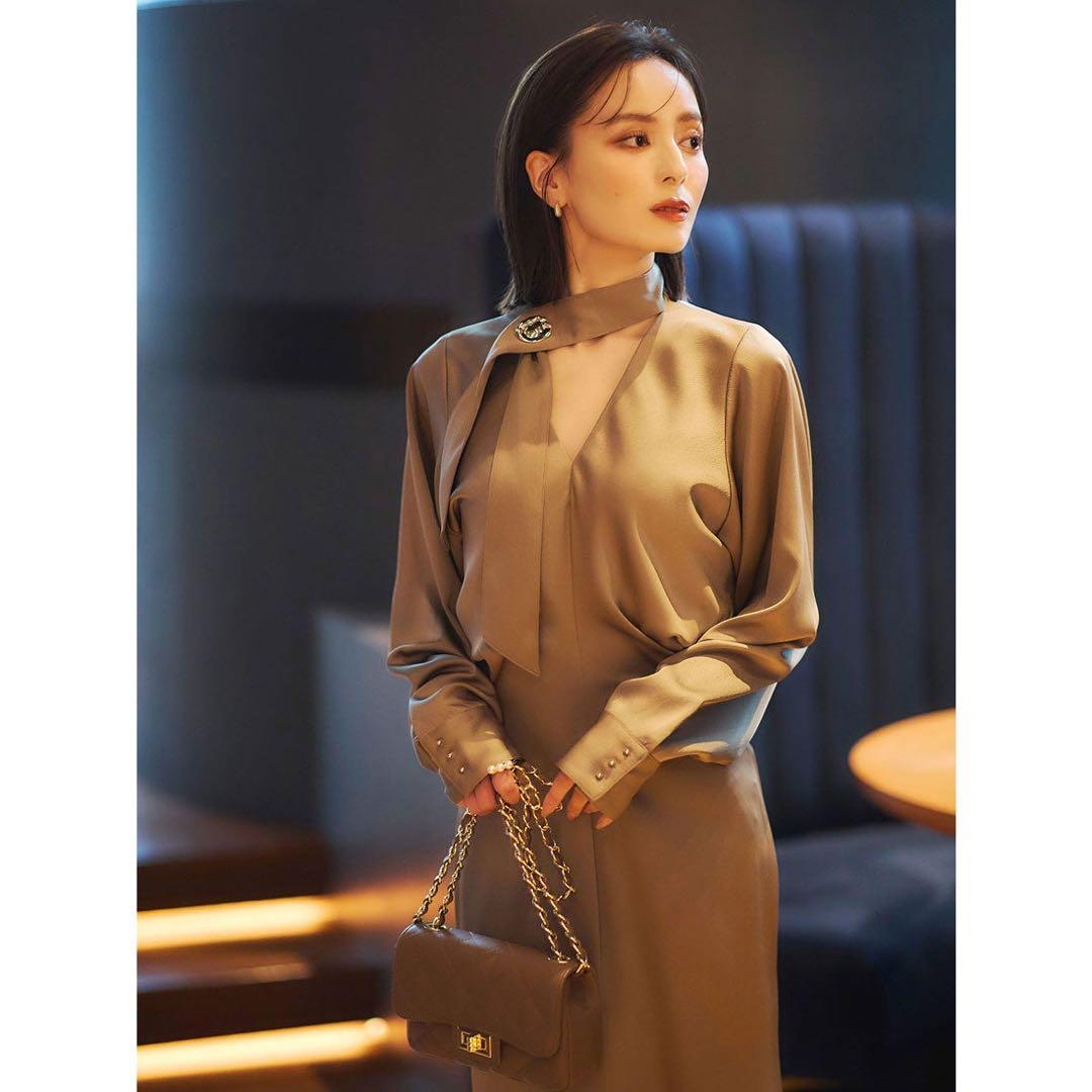 か*う様 anuans ボウタイドレープワンピース