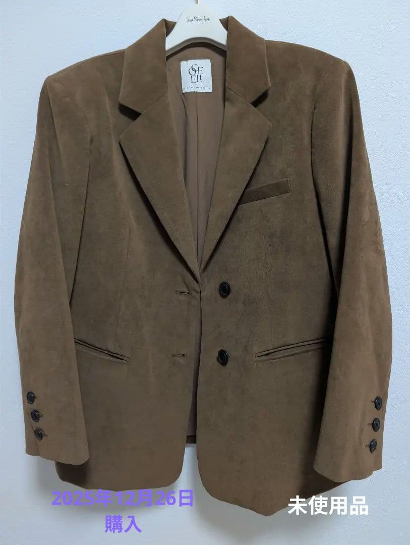 COELIE スエードライクオーバージャケット Sサイズ キャメルブラウン