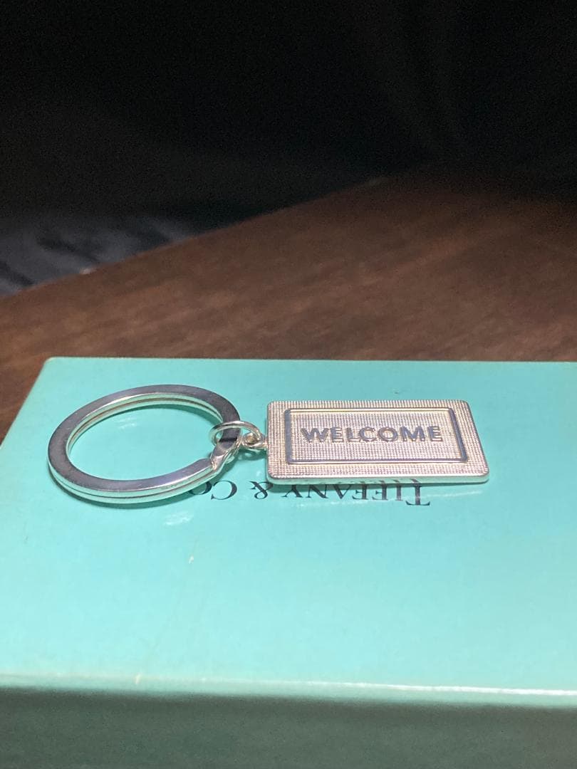 美品 ティファニー ウェルカム キーリング キーホルダー シルバー925