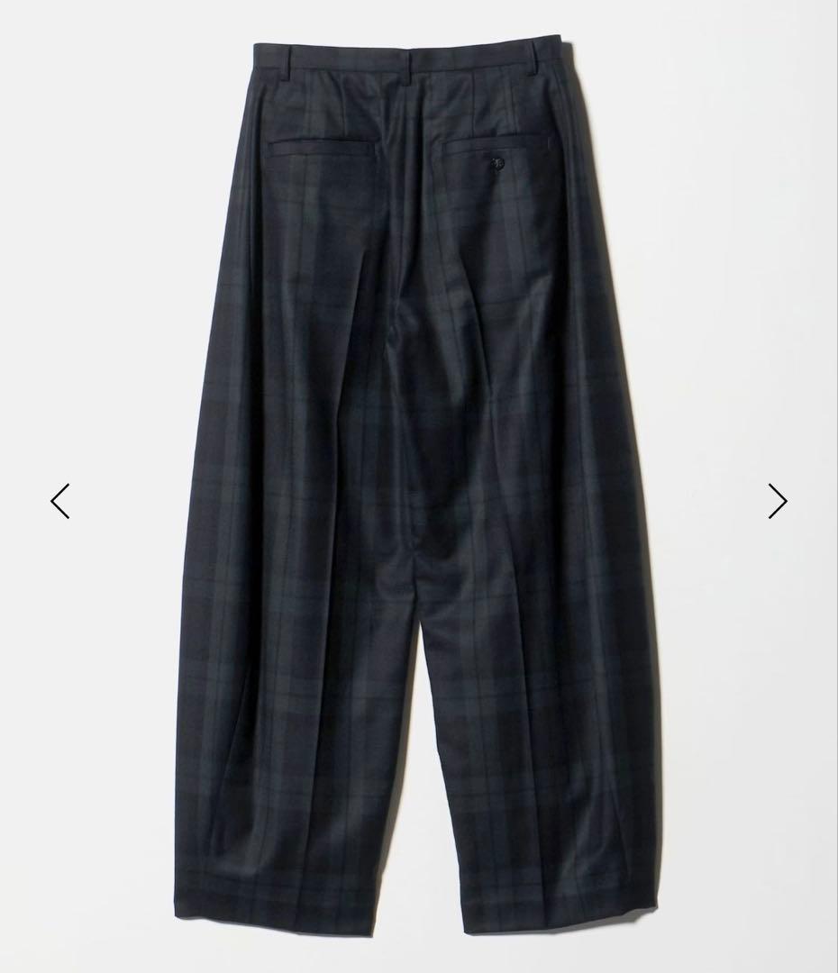 ＜6(ROKU)＞チェック カーブ パンツ
