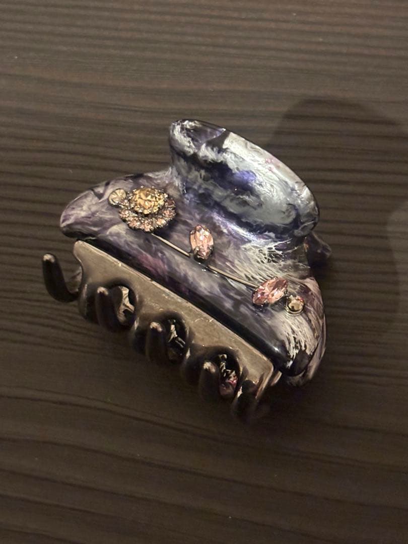 【超美品】acca ヘアクリップ中サイズ バネ伸び無し ハーフアップにおすすめ