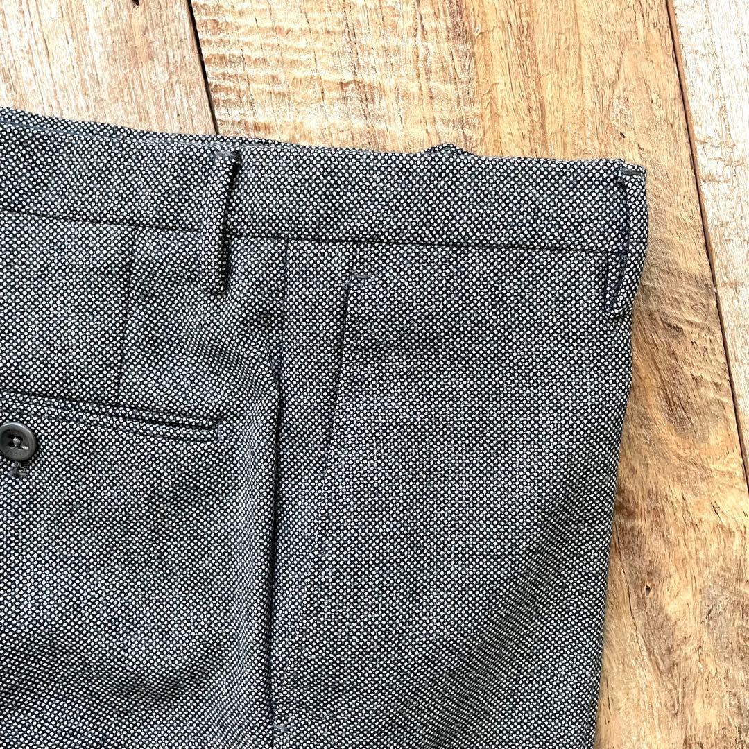 【極美品】INCOTEX SUPER100'S ウール スラックス パンツ 44