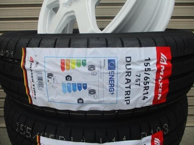 新品セット☆S6ホワイト+155/65R14☆スペーシア・ムーヴ・タント