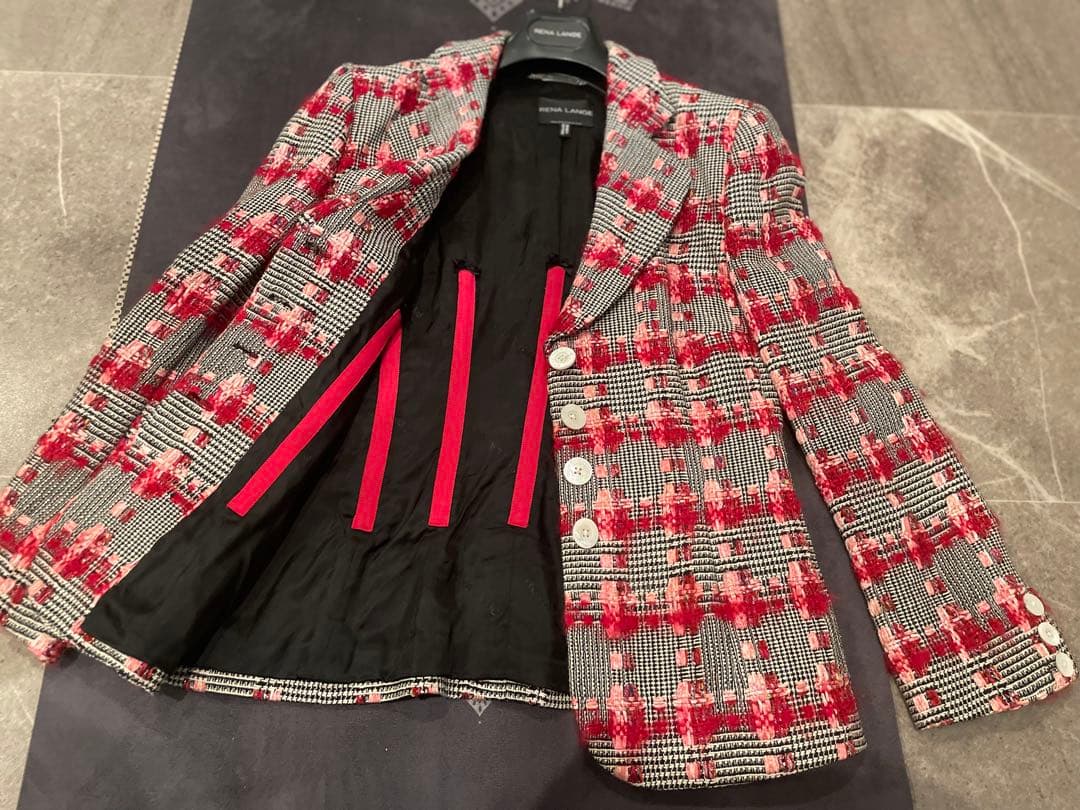 春服　RENA LANGE 華やぐ立体ツイードジャケット 卒業式　入学式