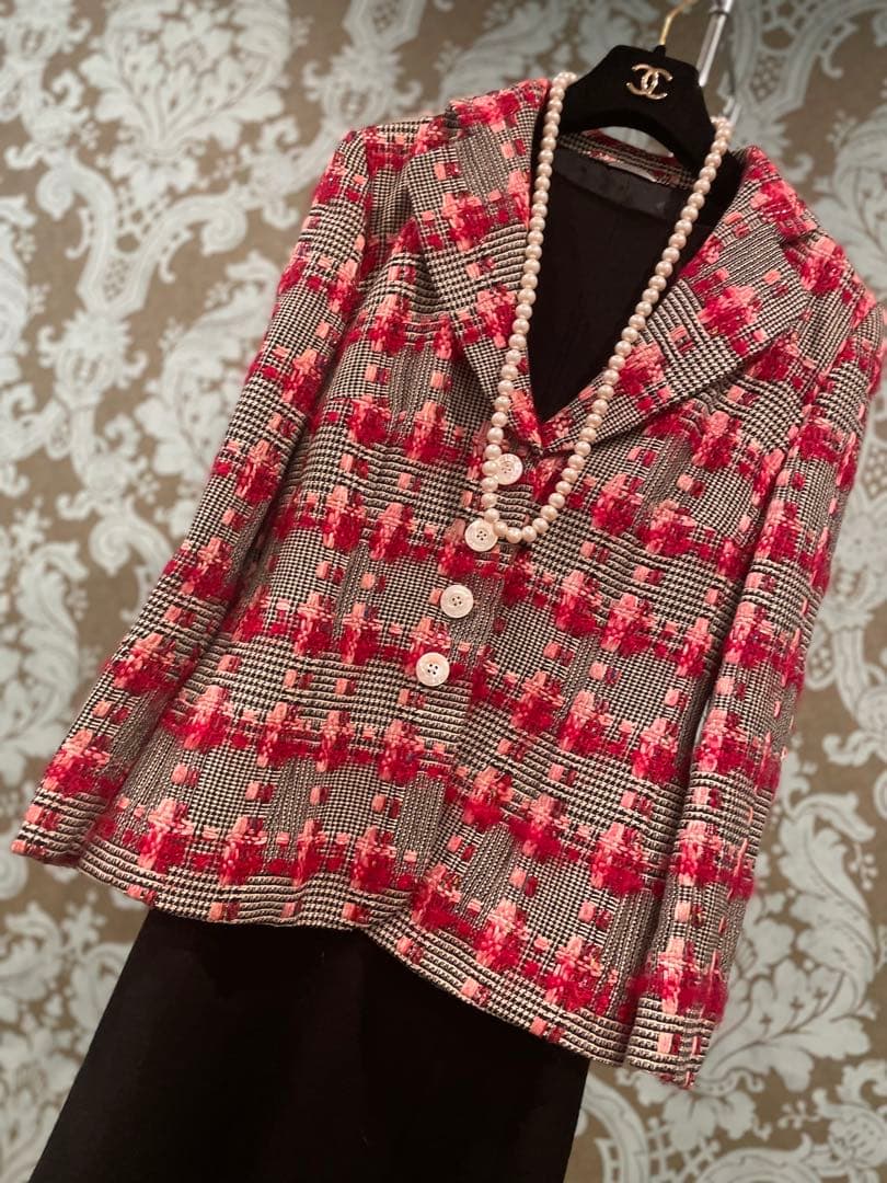 春服　RENA LANGE 華やぐ立体ツイードジャケット 卒業式　入学式