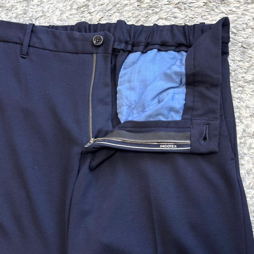 定価3.9万 インコテックス ハイコンフォート ジャージー ノープリーツ パンツ