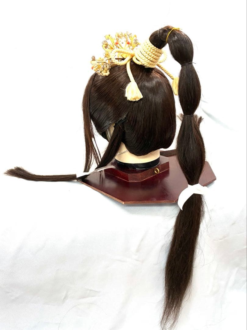 辰巳８号サイズ.ポニー、中古日本髪かつら、大衆演劇かつら、舞踊かつら、簪つき
