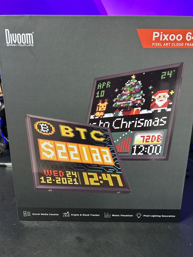 Divoom Pixoo 64 ピクセルアートフレーム デジタルフォトフレーム